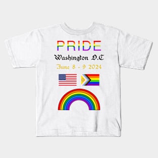 Pride Washington D.C USA 2024 Kids T-Shirt